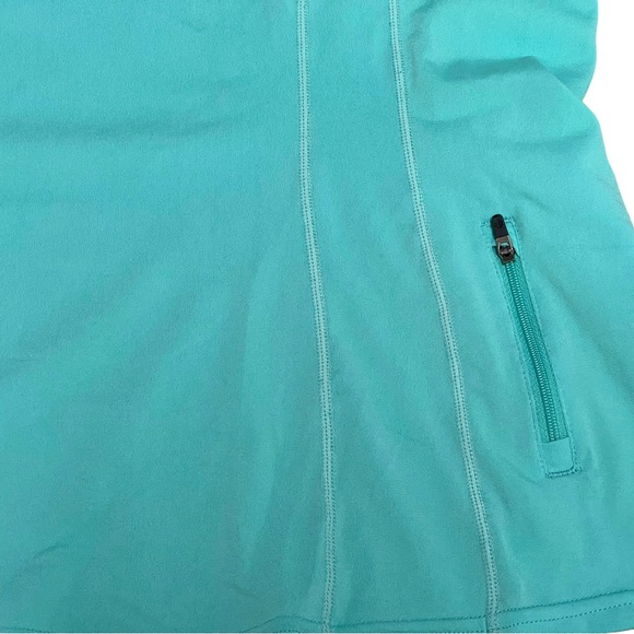 Coolibar Women’s Turquoise Shirt Short Sleeve 1/4 Zip & Biker Shorts XL UPF 50+ - Picture 6 of 13